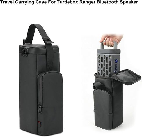 حقيبة حمل للسفر متوافقة مع مكبر صوت بلوتوث محمول للاستخدام الخارجي من Turtlebox Ranger، وحقيبة تخزين واقية مع جيب أمامي بسحاب in Kuwait