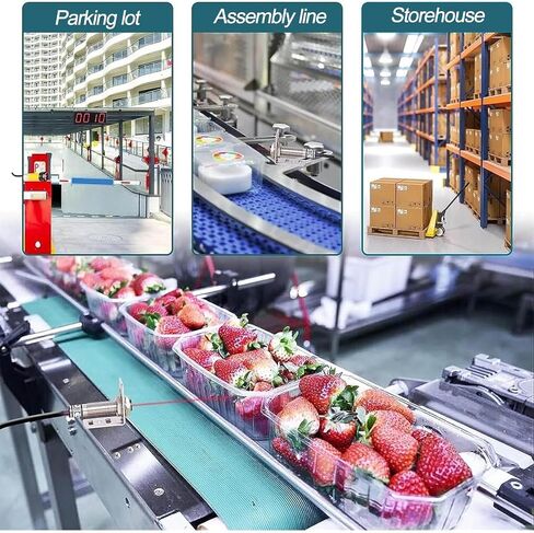 5-Digit Industrial Digital Counter, 3 Inch LED Infrared Digital Counter with Remote Control, 0-5M Non-Contact Induction, Power-Off Memory, Auto Count Up to 99999 for Factory Workshop Use in Kuwait