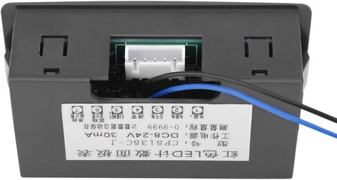 عداد أرقام Hilitand، DC 8-24V 4 أرقام LED شاشة رقمية 0-9 أعلى/أسفل زائد/ناقص لوحة عداد مع كابل (أزرق) in Kuwait