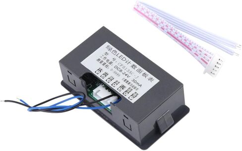 عداد أرقام Hilitand DC 8-24 فولت، شاشة رقمية LED 4 أرقام 0-9 أعلى/أسفل زائد/ناقص لوحة عداد مع كابل (أحمر) in Kuwait