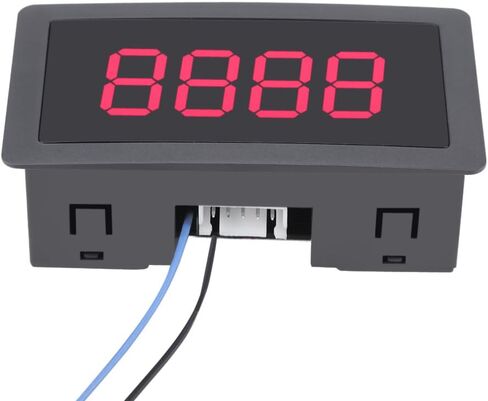 عداد أرقام Hilitand DC 8-24 فولت، شاشة رقمية LED 4 أرقام 0-9 أعلى/أسفل زائد/ناقص لوحة عداد مع كابل (أحمر) in Kuwait
