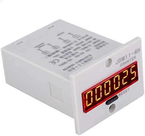 Electronic Counter,JDM11-6H No Voltage Counter 6 Digits Electronic LED Digital Display Counter Relay(AC110V) in Kuwait