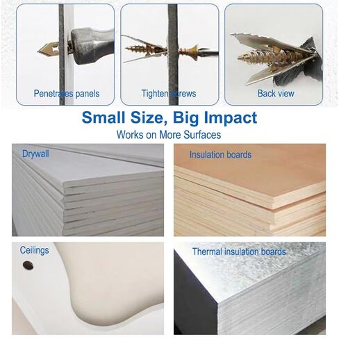 20pcs Self-Drilling Drywall Anchors with Screws, Flat Head, Galvanized Carbon, No Drill Expansion Screws, for Plasterboard, Easy Installation, Durable and Secure Wall Mounting Fasteners in Kuwait