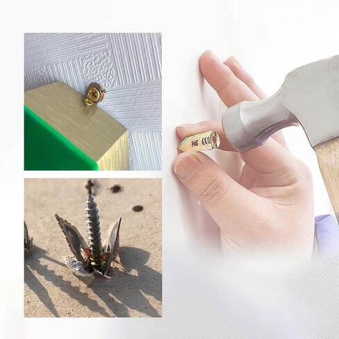 20pcs Self-Drilling Drywall Anchors with Screws, Flat Head, Galvanized Carbon, No Drill Expansion Screws, for Plasterboard, Easy Installation, Durable and Secure Wall Mounting Fasteners in Kuwait