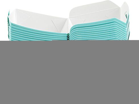 Restaurantware 2.5 x 2.5 x 2 Inch Mini Burger Boxes 100 Clamshell Food Containers - Hinged Lid Disposable Turquoise Paper Take Out Boxes Serve Sliders Or Finger Foods in Kuwait