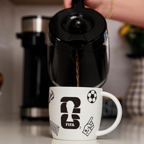 18oz FIFA 2026 World Cup Playmaker Mug – Durable Ceramic Coffee Cup With Bold Embossed Icons – Official FIFA 2026 Drinkware For Soccer Fans- Great Gift & Collectible in Kuwait