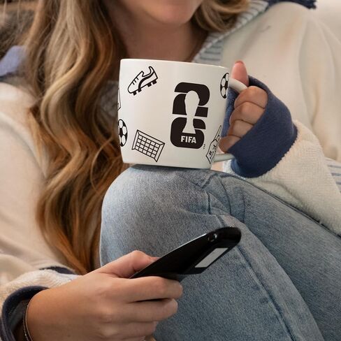 18oz FIFA 2026 World Cup Playmaker Mug – Durable Ceramic Coffee Cup With Bold Embossed Icons – Official FIFA 2026 Drinkware For Soccer Fans- Great Gift & Collectible in Kuwait