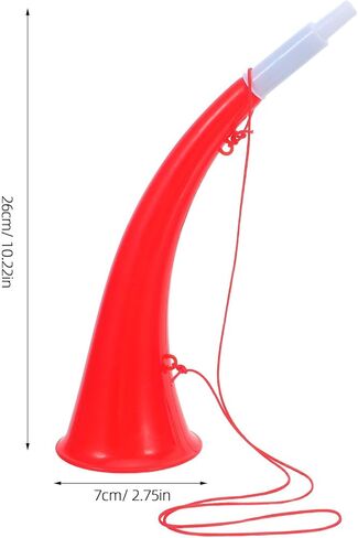 VOSAREA 4pcs Stadium Horn Noise Makers for Sporting Events - 10.24 Inches Plastic Trumpet, Cheering Horn with Lanyard for Football Soccer Games for Graduation Parties in Kuwait
