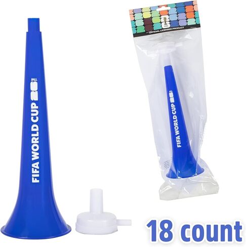 Windy City Novelties FIFA 2026 Fan Horn 18 Count – Soccer Noise Maker for World Cup 2026 Watch Parties, Stadium Atmosphere & Game Day Celebrations in Kuwait
