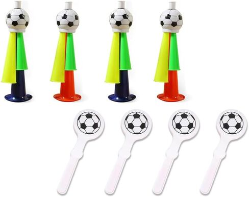 8 Pcs Soccer Cheering Kits, Loud Vuvuzela Horn and Clapper Noise Maker Set, Noisemaker for Sports Events, Soccer Game, Football, Fans, Parties & Celebrations in Kuwait