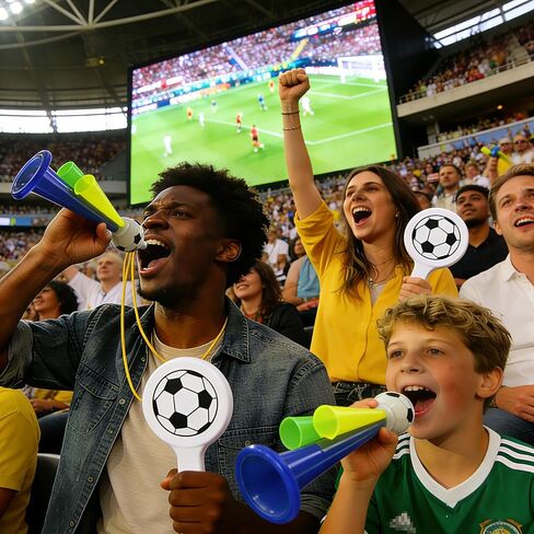 8 Pcs Soccer Cheering Kits, Loud Vuvuzela Horn and Clapper Noise Maker Set, Noisemaker for Sports Events, Soccer Game, Football, Fans, Parties & Celebrations in Kuwait