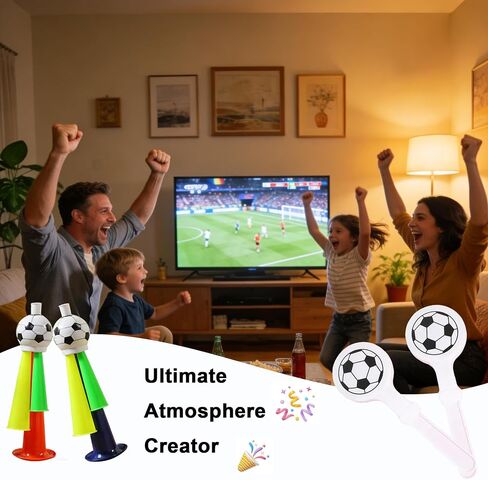 8 Pcs Soccer Cheering Kits, Loud Vuvuzela Horn and Clapper Noise Maker Set, Noisemaker for Sports Events, Soccer Game, Football, Fans, Parties & Celebrations in Kuwait