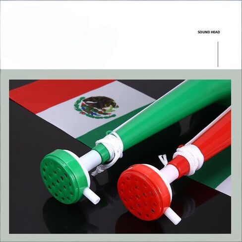 Custom Country Flag Cheering Horn | 120dB Loud Soccer Vuvuzela | Essential for World Cup, UEFA, Fan Parties | Portable Handheld Stadium Horn (MXC) in Kuwait