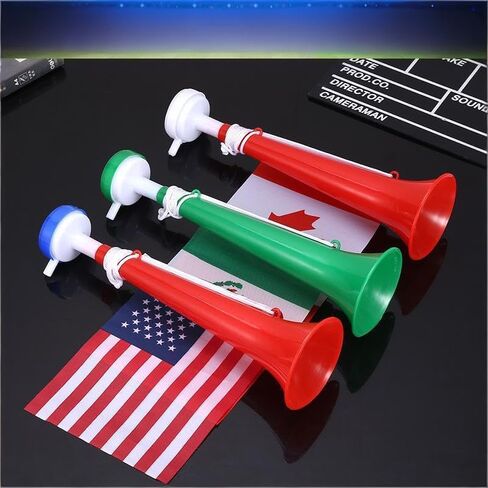 Custom Country Flag Cheering Horn | 120dB Loud Soccer Vuvuzela | Essential for World Cup, UEFA, Fan Parties | Portable Handheld Stadium Horn (CND) in Kuwait