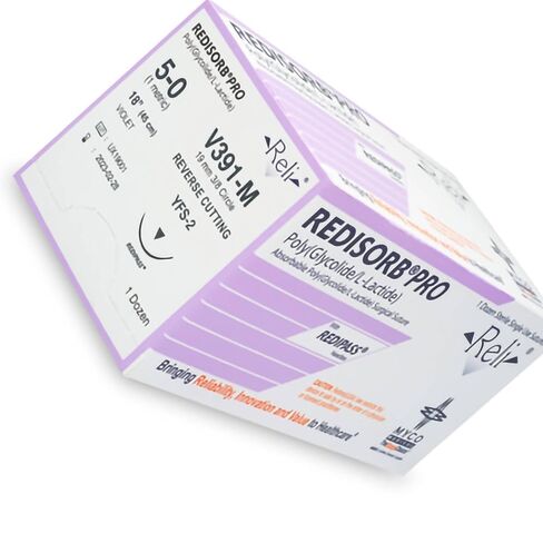 V391-M RELI PRO Redisorb Violet Braided Sutures 5-0 MFS-2 18 12/Pk in Kuwait