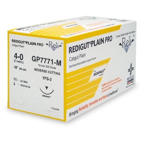 GP7771-M Redigut Plain Gut Sutures 4-0 MFS-2 18 12/Pk in Kuwait
