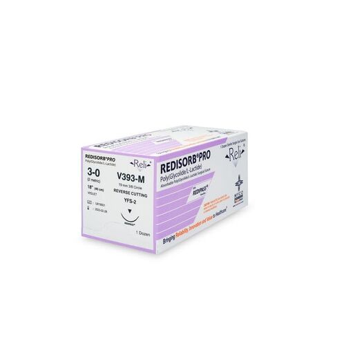 V393-M Reli Pro Redisorb Violet Braided Sutures 3-0 MFS-2 18 12/Bx in Kuwait