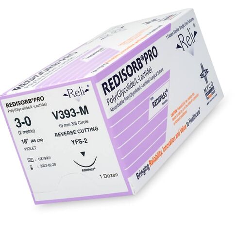 V393-M Reli Pro Redisorb Violet Braided Sutures 3-0 MFS-2 18 12/Bx in Kuwait