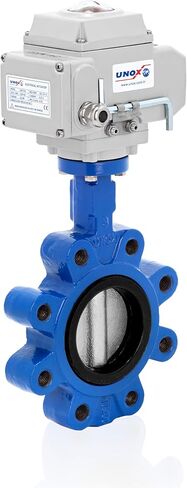 UNOX صمام الفراشة DN80 (3 ") 110V AC المحرك الكهربائي العروة نوع الفولاذ المقاوم للصدأ AISI304 قرص EPDM مقعد GGG40.3 الجسم للمياه والهواء | صمامات الفراشة الصناعية in Kuwait
