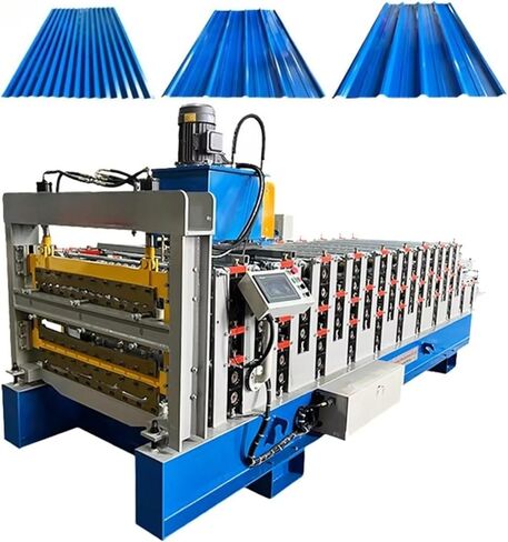 High-Speed Glazed Tile Roll Forming Machine - Roof Tile Making Machine Automatic Corrugated Panel Line for Building Material Manufacturers & Construction Suppliers in Kuwait