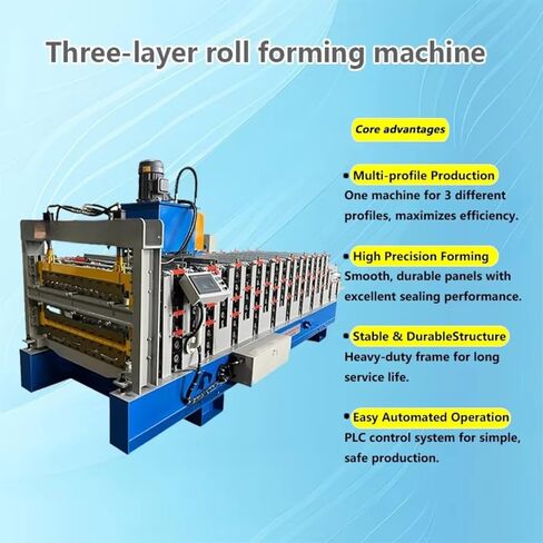 High-Speed Glazed Tile Roll Forming Machine - Roof Tile Making Machine Automatic Corrugated Panel Line for Building Material Manufacturers & Construction Suppliers in Kuwait