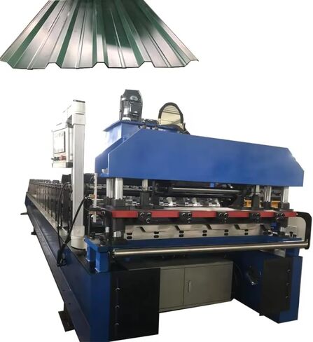 High-Efficiency Roofing Roll Form Machine - Galvanized Color Steel Roofing Iron Step Panel Automatic Roll Forming Machine for Roofing Contractors and Fabricators in Kuwait