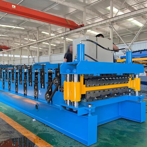 Metal Roof Roll Forming Machine Floor Decking Sheet Cable Tray Guardrail Forming Machine Continuous Industrial Manufacturing Equipment Line in Kuwait