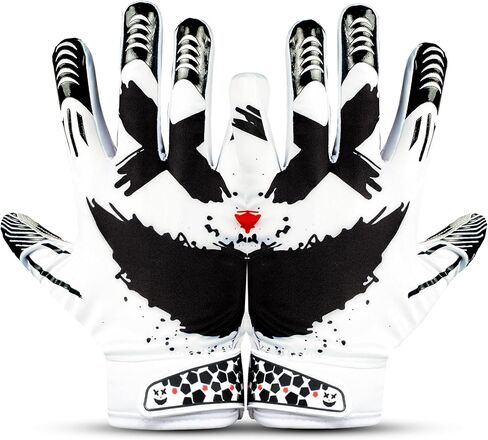 Youth Football Gloves - Elite Trendy Wide Receiver Gloves for Youth & Adult – Extra Sticky Grip Kids Football Gloves for Game Day, Training, High School in Kuwait
