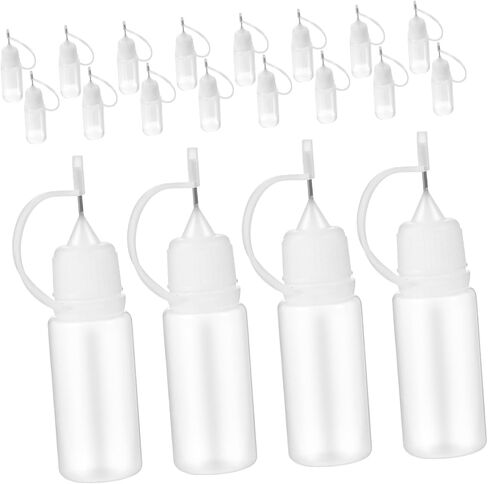25pcs Reusable 10ml Needle Tip Glue Applicator Bottles with Precision Nozzle, Lightweight Pe Squeeze Dispenser Applicator Bottles for Liquids, Arts, Crafts, and DIY Projects in Saudi Arabia