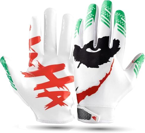 Youth Football Gloves - Elite Trendy Wide Receiver Gloves for Youth & Adult – Extra Sticky Grip Kids Football Gloves for Game Day, Training, High School in Kuwait