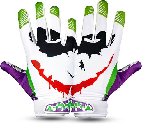 Youth Football Gloves - Elite Trendy Wide Receiver Gloves for Youth & Adult – Extra Sticky Grip Kids Football Gloves for Game Day, Training, High School in Kuwait