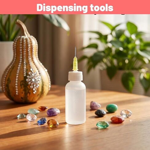DIVINA VITAE Precision Needle Tip Glue Squeeze Bottle, 30cc Plastic Bottles with Blunt Needle Applicator, 10 Pack for Dispensing Oil, Paint, Glue, and DIY Crafts in Kuwait