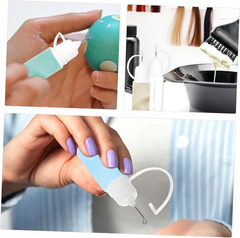 LIFKOME 25pcs 10ml Precision Tip Applicator Bottles Pe Plastic Squeeze Dispenser with Metal Needle Tip for Accurate Glue Paint Moisturizing Liquid Application in Kuwait