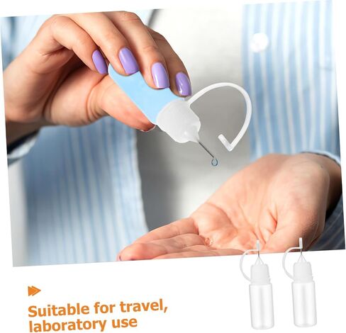 LIFKOME 25pcs 10ml Precision Tip Applicator Bottles Pe Plastic Squeeze Dispenser with Metal Needle Tip for Accurate Glue Paint Moisturizing Liquid Application in Kuwait