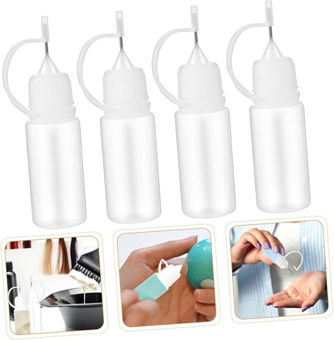 LIFKOME 25pcs 10ml Precision Tip Applicator Bottles Pe Plastic Squeeze Dispenser with Metal Needle Tip for Accurate Glue Paint Moisturizing Liquid Application in Kuwait