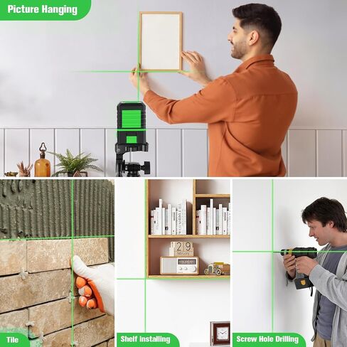 Laser Level with Tripod, 100 feet Green Cross Line Self Rotary Leveling Laser Level, Vertical and Horizontal Line, Rotatable 360 Degree, Manual Self leveling and Pulse Mode, IP54 Waterproof & Battery1 in Kuwait