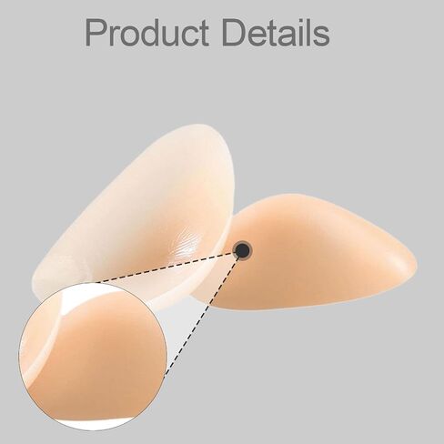 1 Pair Silicone Shoulder Pads Non Slip for Men And Women Lightweight Self Sticky, 90g Light Brown in Kuwait