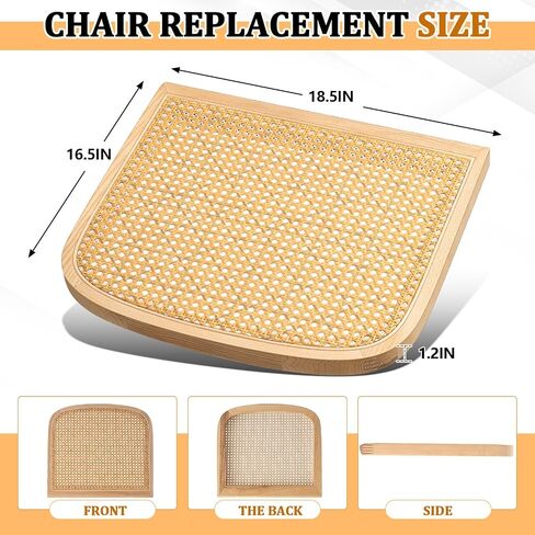 Yerliker 1 Pack Cane Chair Replacement, Natural Chair Replacement, Imitation Rattan Cane Seat for Home Office (Yellow) in Kuwait
