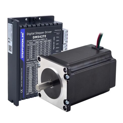 STEPPERONLINE 1 محور السائر CNC Kit 2.4Nm (339.87oz.in) Nema 23 4A محرك متدرج وسائق 1.0-4.2A 24-50VDC DM542TE in Kuwait
