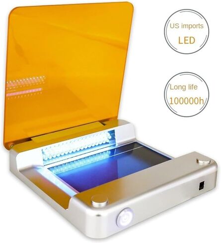 Blue Light Transilluminator, 470nm Blue Light Gel Cutter, with 5mm Amber Filter, 70x160mm Observation Area, Adjustable LED Intensity, for Gel Electrophoresis Experiments in Kuwait