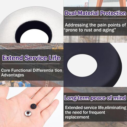 3/8x1 الفولاذ المقاوم للصدأ النيوبرين EPDM المستعبدين غسالات الختم للبراغي والمسامير والأجهزة ذاتية الصنع 100 قطعة HS/DP-02 in Kuwait