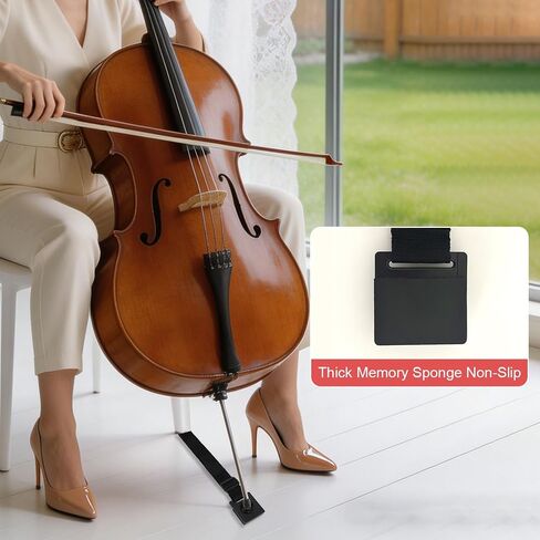 PINKDEER 4-Piece Cello Endpin Anchor Set: Cello Rock Stop with Reinforced Brass Cup & Anti-Slip Rubber Base, Cello Endpin Stopper with Adjustable Strap, 2 Cello Endpin Rubber Tip Floor Protectors in Kuwait
