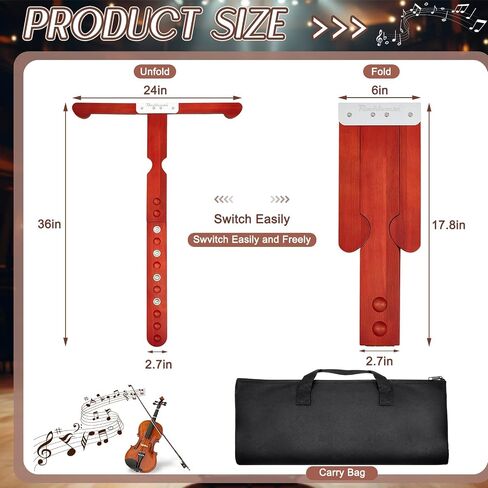 Cello Endpin Stopper, Foldable T Shaped Wood Cello End Pin Anchor Rest Holder Stop with Non Slip Rubber Pad, Hardwood Floor Protector for Cellist Practice Gift Music Instrument Accessories in Saudi Arabia