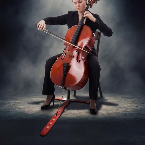 Cello Endpin Stopper, Foldable T Shaped Wood Cello End Pin Anchor Rest Holder Stop with Non Slip Rubber Pad, Hardwood Floor Protector for Cellist Practice Gift Music Instrument Accessories in Saudi Arabia