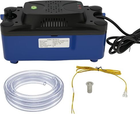 مضخة مكثفات TPS-20 HVAC مطورة، مفتاح أمان تشغيل/إيقاف تلقائي، رفع 300 لتر/ساعة (80 جيجا في الساعة) 20 قدمًا، مع أنابيب 20 قدمًا، 110-240 فولت تيار متردد، لوحدات التيار المتردد، ومزيلات الرطوبة، وصانعات الثلج، والأفران، والغلايات in Kuwait