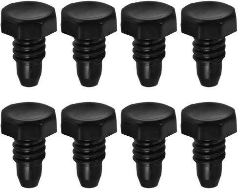 8pcs Black Plastic Pool Cue End Protectors, Cylindrical Billiard Rod Bottom Plugs with Easy Installation and Versatile Compatibility for Snooker and Pool Cue Protection in Kuwait