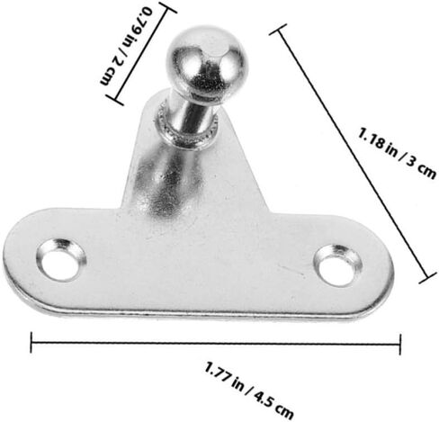 KALLORY 30pcs Gas Strut Brackets for Cabinet Door Lift Support Iron Triangle Base Mounting Bracket with Ball Joint Versatile Accessories with Easy Installation for Cabinets and Furniture in Kuwait