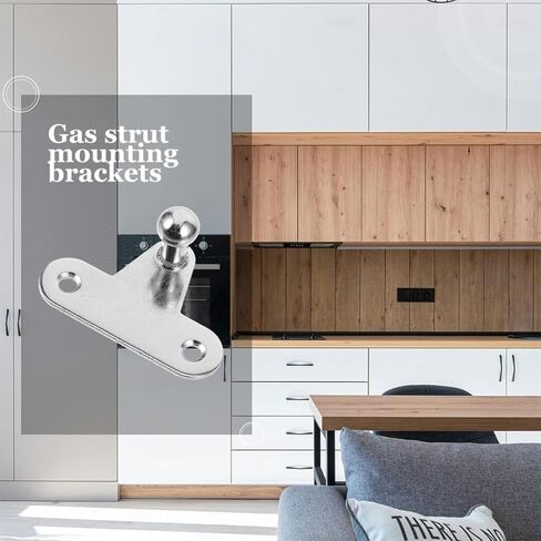 KALLORY 30pcs Gas Strut Brackets for Cabinet Door Lift Support Iron Triangle Base Mounting Bracket with Ball Joint Versatile Accessories with Easy Installation for Cabinets and Furniture in Kuwait