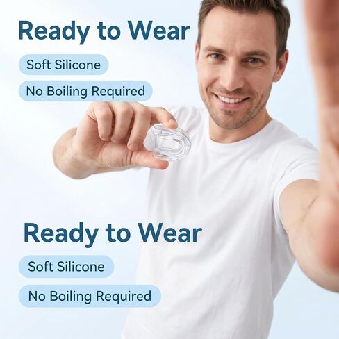 Mouth Guard for Sleep & Sports,No-Boil,3-in-1 | No-Boil 3-in-1 guard for night grinding & sports. Soft silicone,6 air vents, includes case. in Kuwait