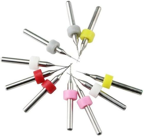 20PCS PCB Drill Bits Set 0.1-1.0mm Spiral Flute Carbide for Circuit Board Print CNC Plastic Metal Jewelry CNC Engraving Drilling in Kuwait